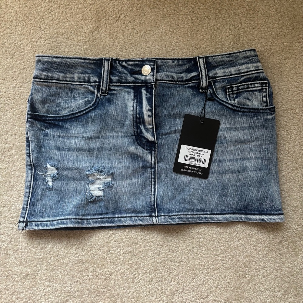 That’s So Fetch Isaac Denim Mini Skirt - Blue
